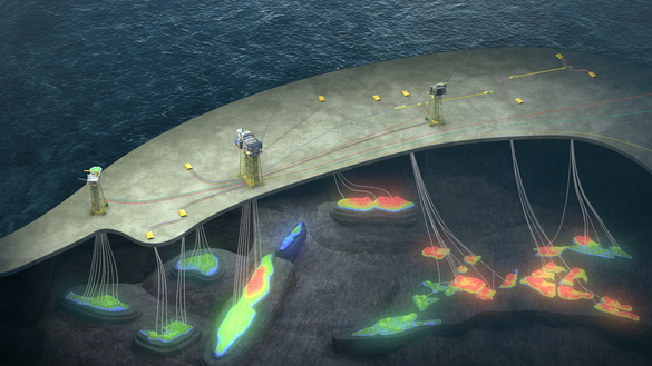Schemă a proiectului de exploatare a perimetrului offshore de hidrocarburi Yggdrasil. Sursă foto: Aker BP Schemă a proiectului de exploatare a perimetrului offshore de hidrocarburi Yggdrasil. Sursă foto: Aker BP