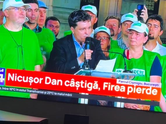 GALERIE FOTO. Exit-poll TV la ora 22.00: Ce s-a văzut pe televiziuni la rezultatele exit-poll-urilor cu Nicuşor Dan câştigător. George Simion pe larg la Realitatea