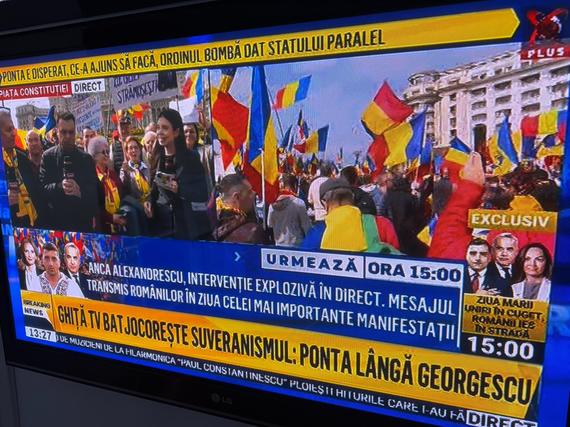 Burtieră la minut. Realitatea TV, război deschis cu România TV de ziua lui Călin Georgescu: "Huliganii lui Ghiţă vor să dezbine suveraniştii"